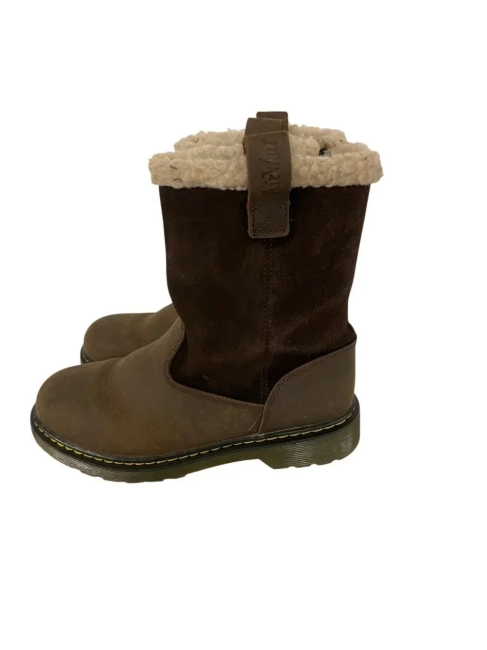 Dr. Martens Juney Juniors Kids Fux Fur Lined High Boots EU 36 US 4 Brown NWOB